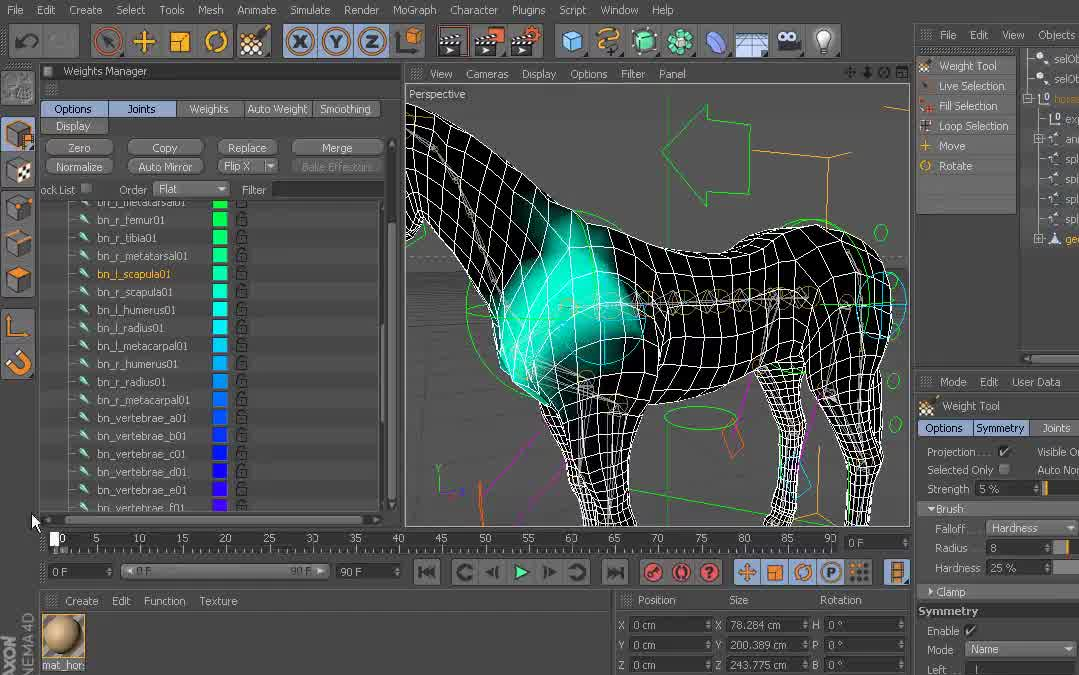 [图]【C4D四足动物绑定视频教程///骏马实用进阶骨骼绑定c4d全教程】