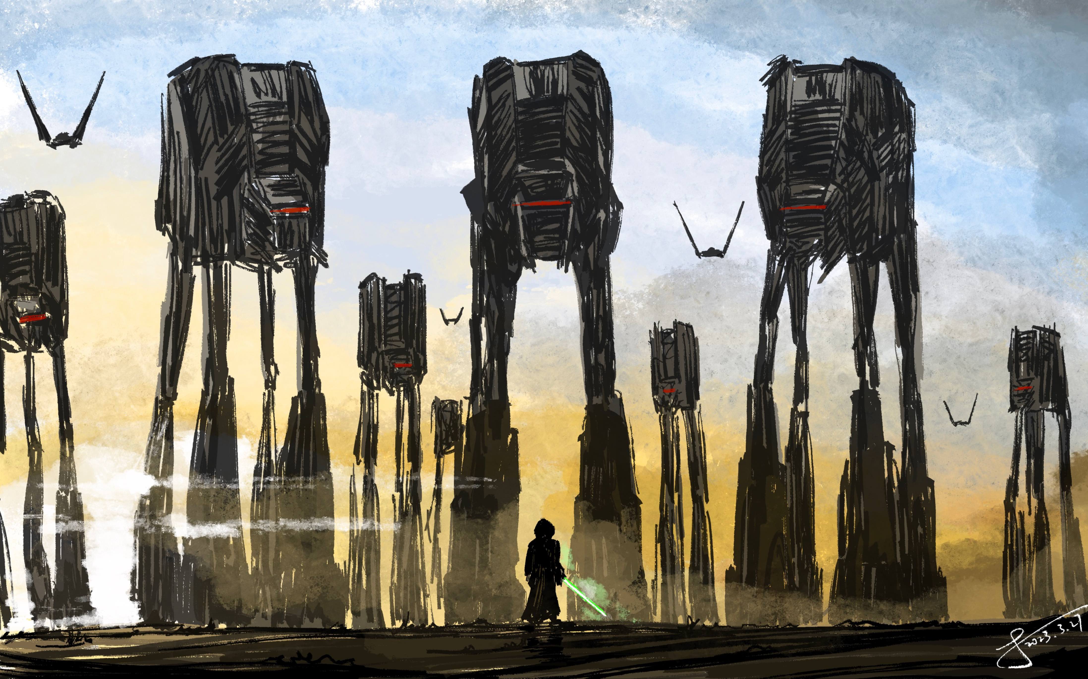 procreate手绘 star wars 星球大战8 最后的绝地武士