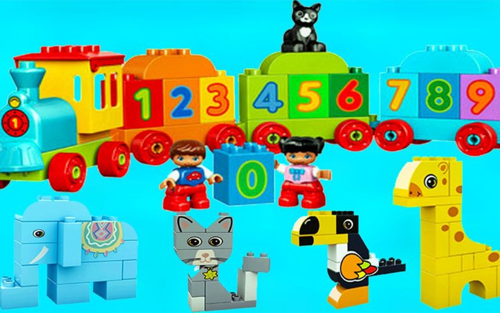 大颗粒益智积木玩具,拼装乐高数字积木小火车