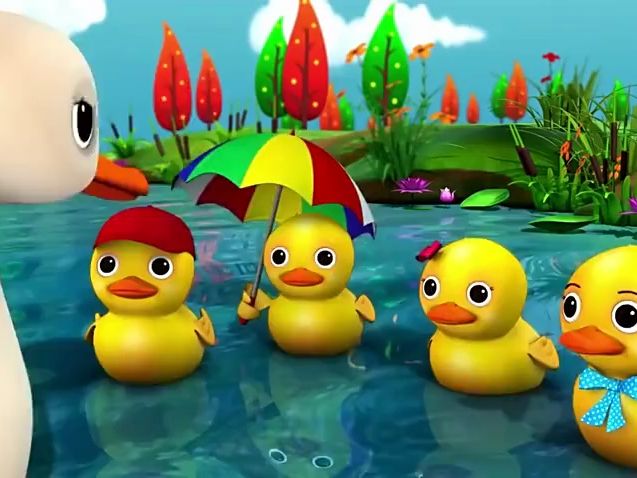 [图]001 Five  little ducks 全网最新高清版 SSS原版英文儿歌142首 英语启蒙儿歌 中英文字幕超级动感 韵律十足的启蒙英语 经典早教儿歌