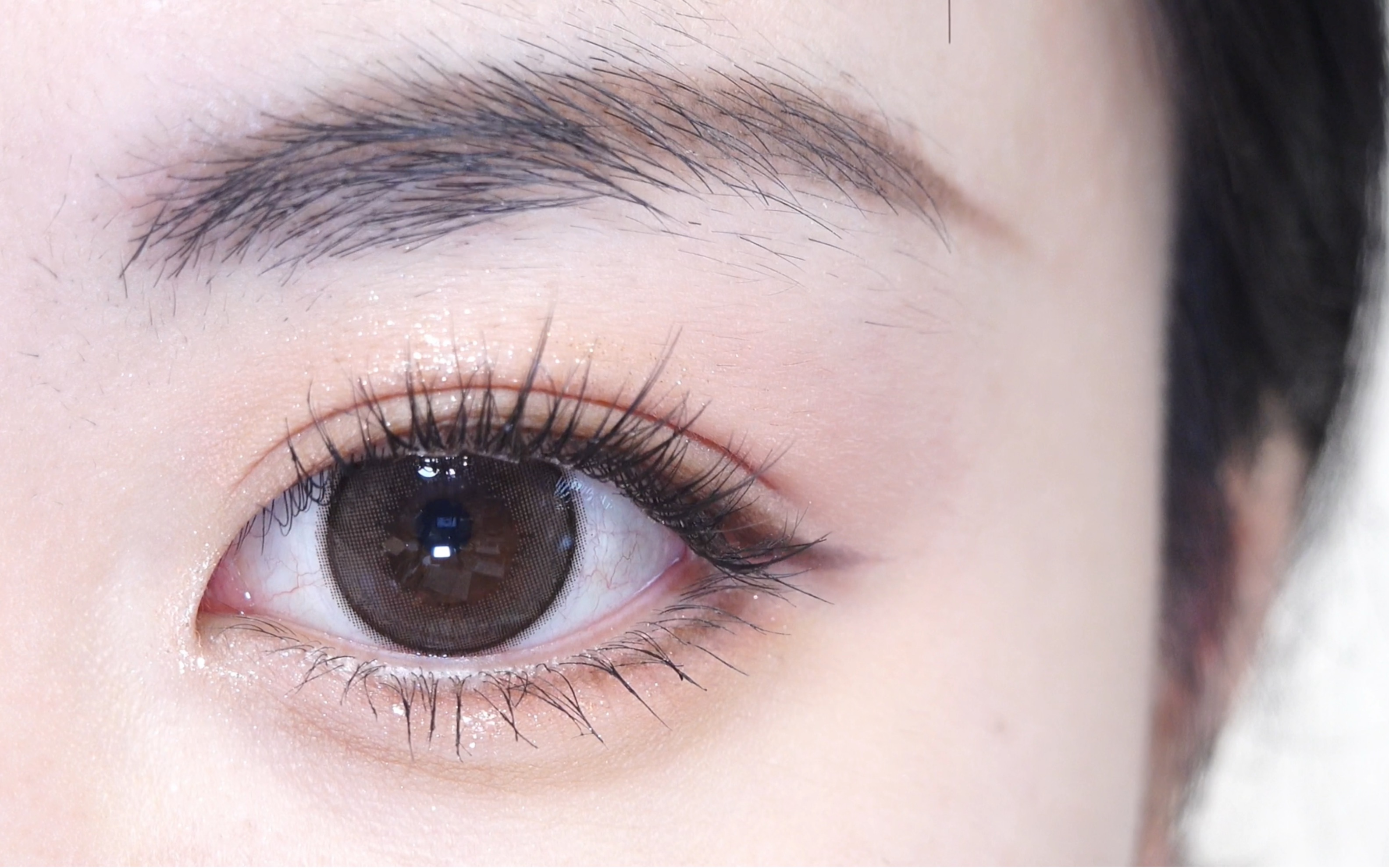 韩系温柔蜜桃眼妆