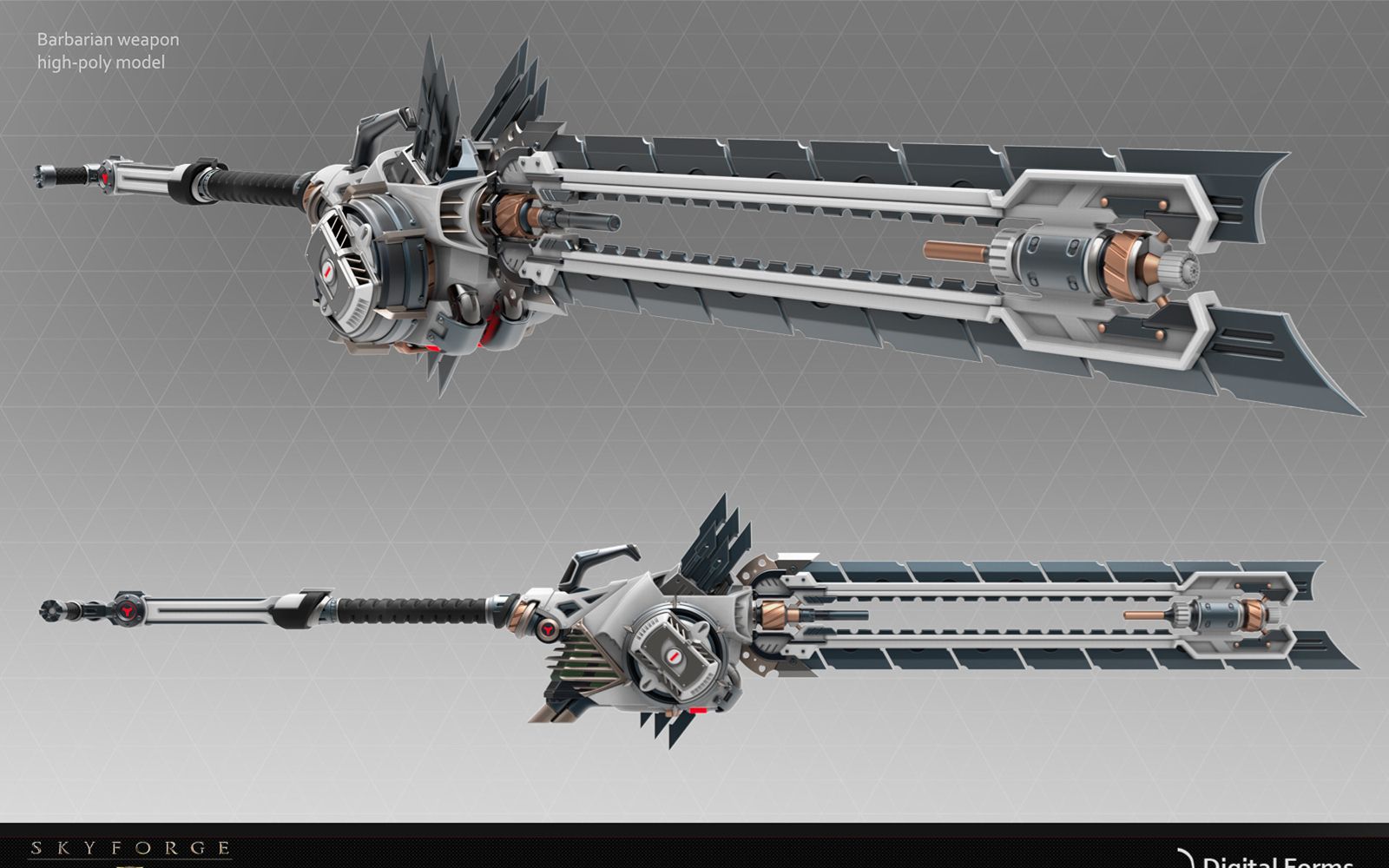 【maya建模】次世代游戏武器模型制作教学,道具布线卡线技巧详解,新手