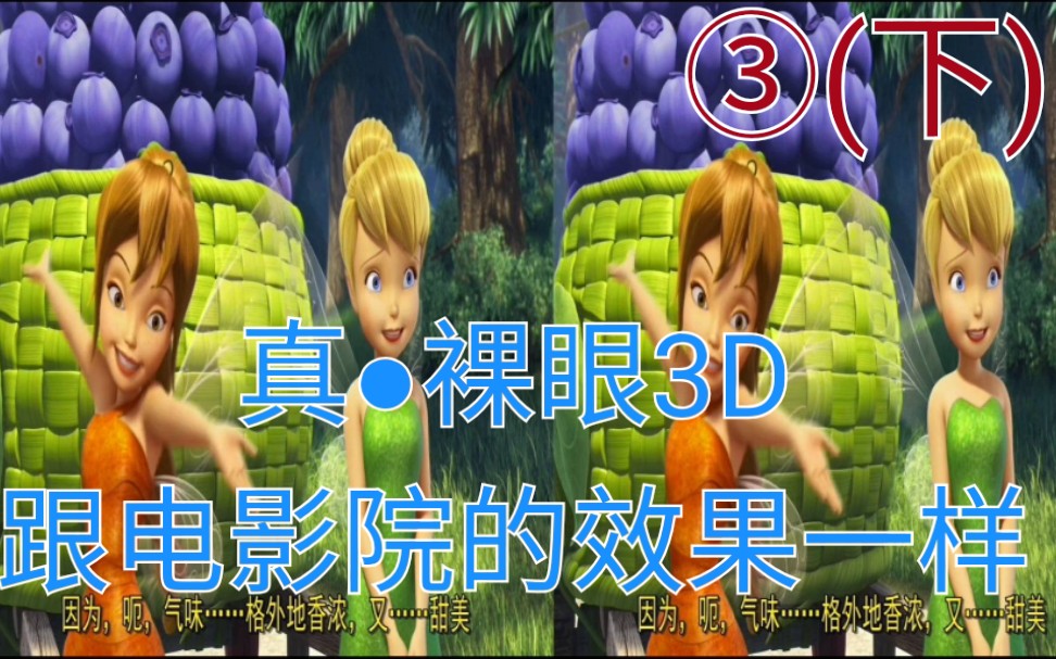 [图]真•裸眼3D③《小叮当之奇幻兽传奇》(下)左右格式，对焦不上的可以尝试放松眼睛