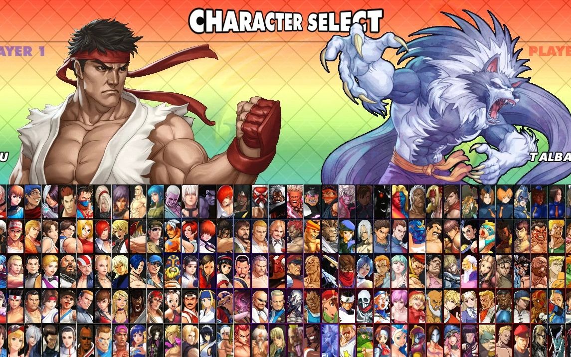 [图]CAPCOM VS SNK EVOLUTION KORE 原版未有这里有之对局！隆 VS 恶魔战士 狼人 ！！！