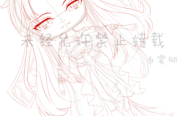 【板绘】一只琴娘线稿_哔哩哔哩_bilibili