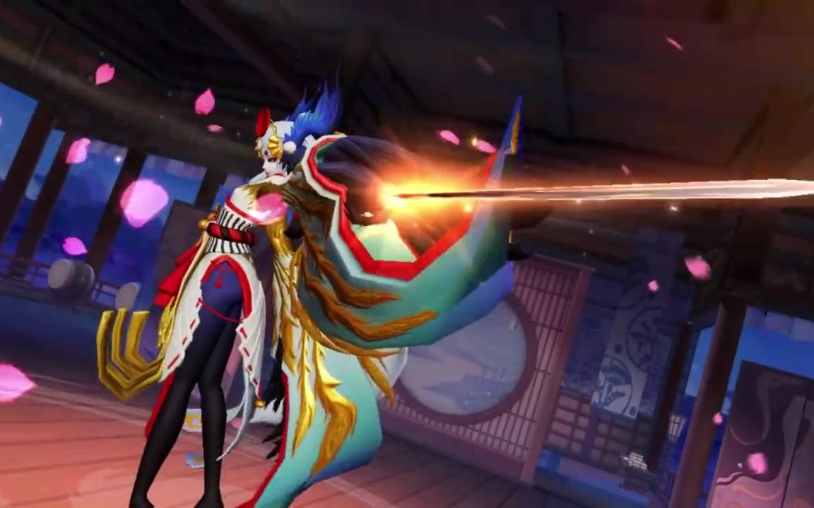 【决战平安京】姑获鸟新皮肤金銮鹤羽(羡煞旁人)特效x音效_x264