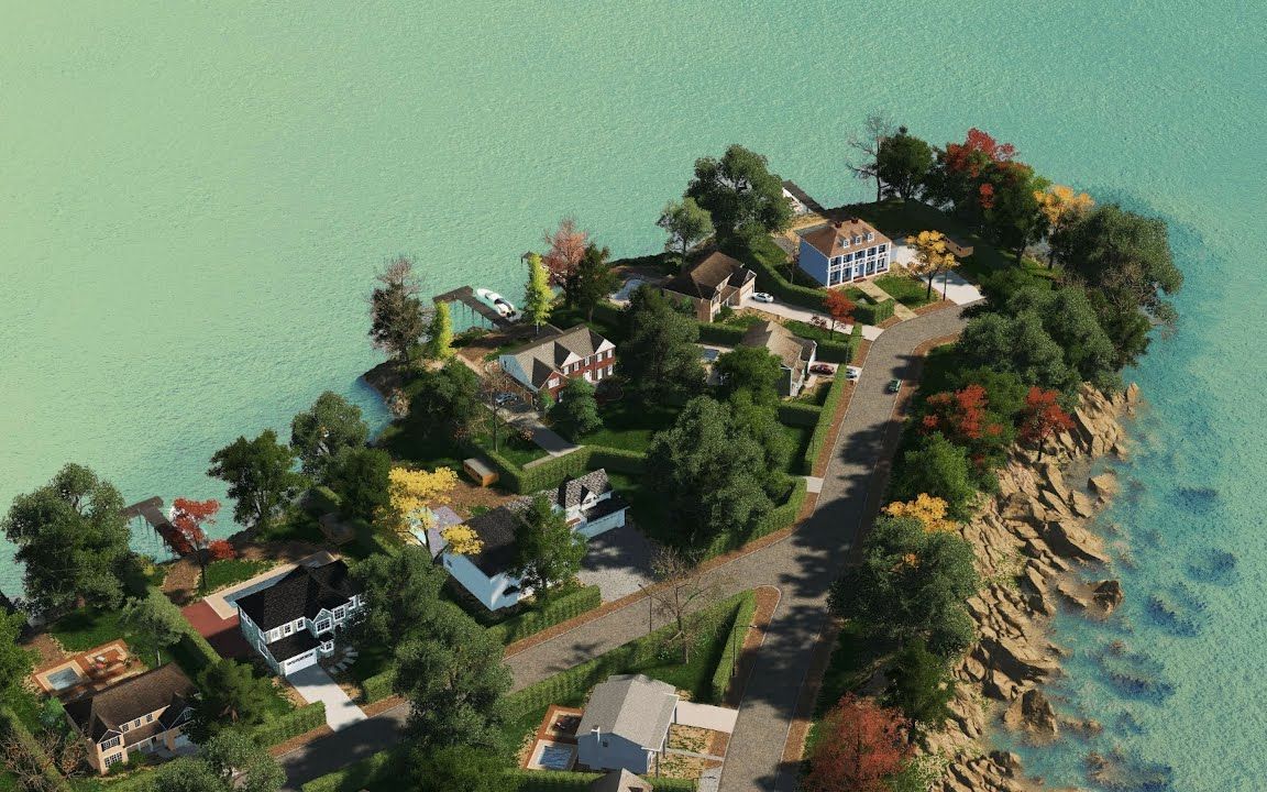 【达科他】第二集  小岛 #都市天际线 Incredible Realistic American Island Town哔哩哔哩bilibili城市天际线