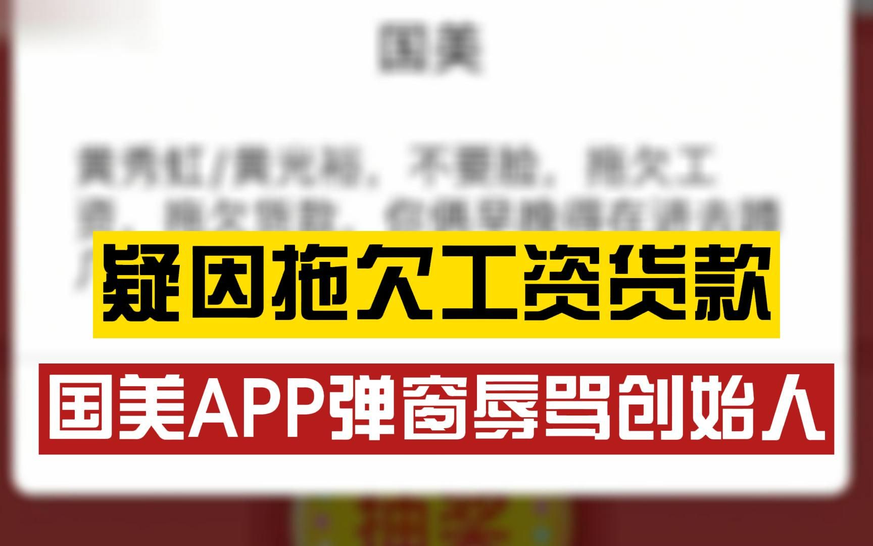 国美APP弹窗辱骂创始人黄光裕兄妹:“你俩早晚进去蹲几年”哔哩哔哩bilibili