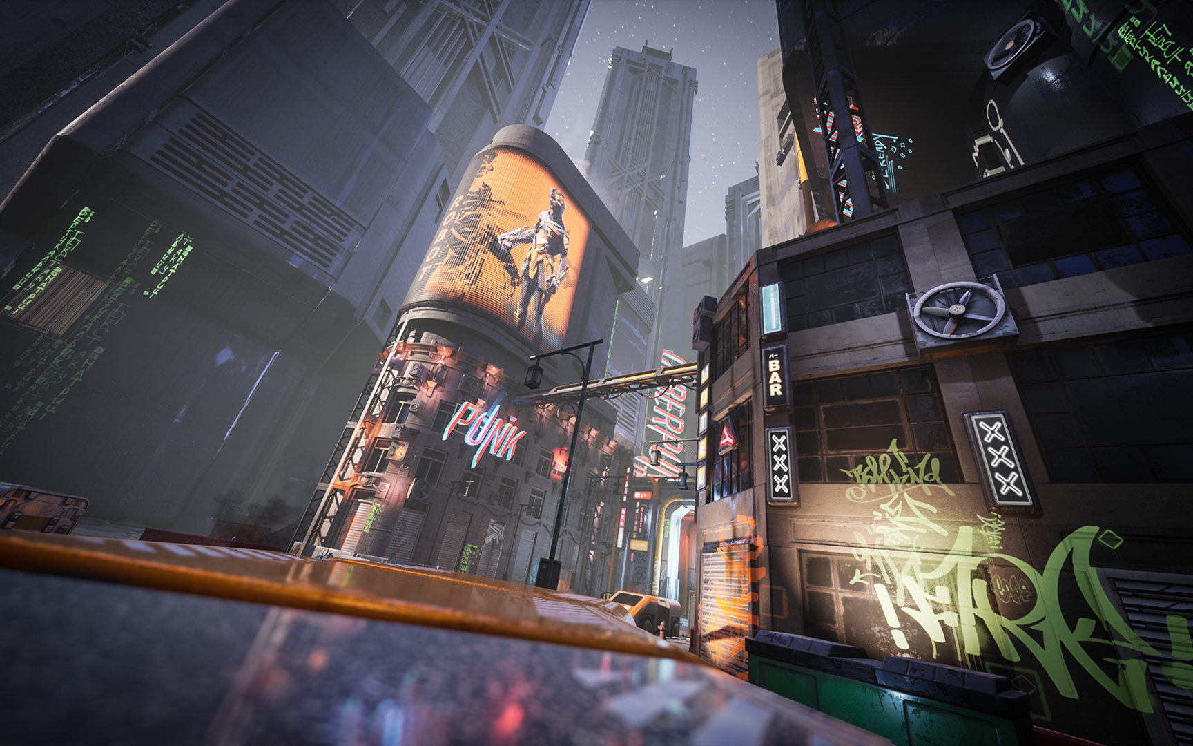 [ue4]赛博朋克风格建筑场景_哔哩哔哩_bilibili