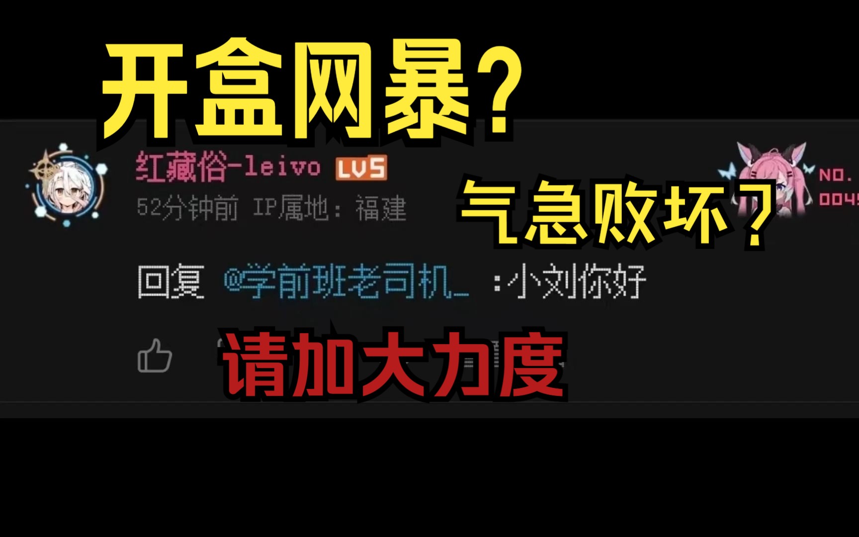 【补档】开盒网暴?我的评价是:请加大力度 怕你我就不姓刘哔哩哔哩bilibili