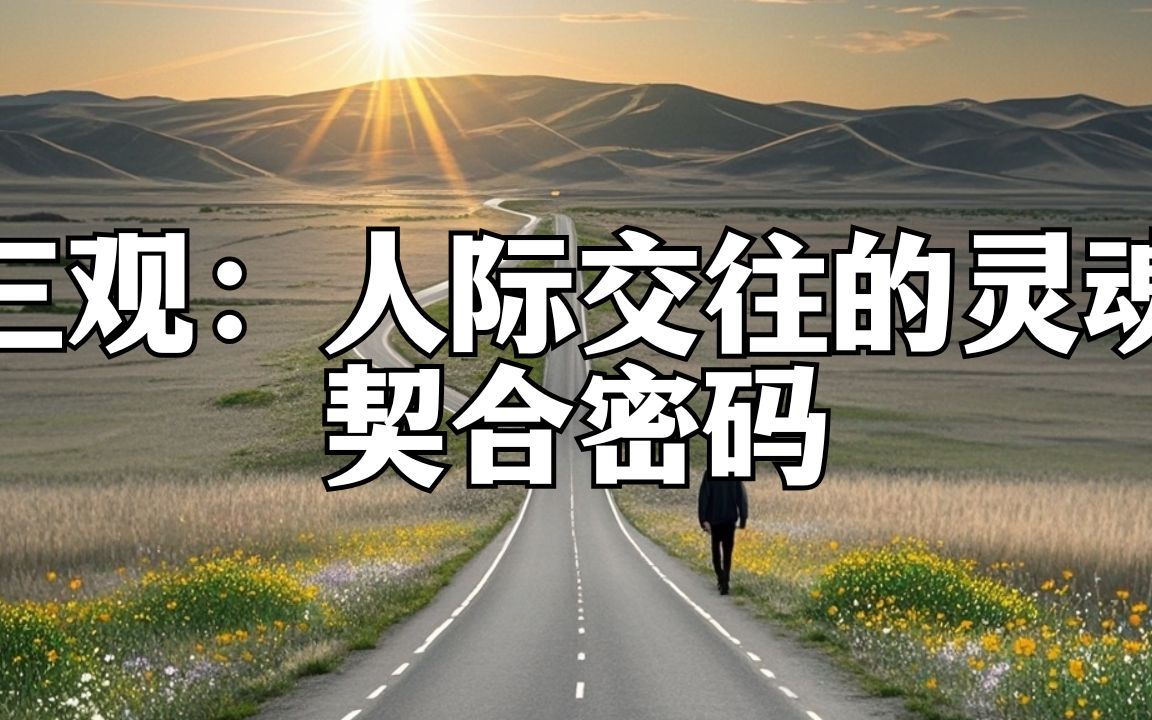 三观:人际交往的灵魂契合密码哔哩哔哩bilibili