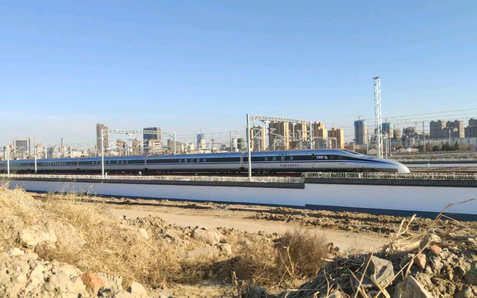 crh380am-0204(cit500)连云港站发车 前往连徐高铁联调联试冲高385