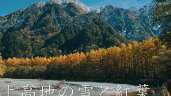 4K 上高地の雪と紅葉 _ （日本长野）