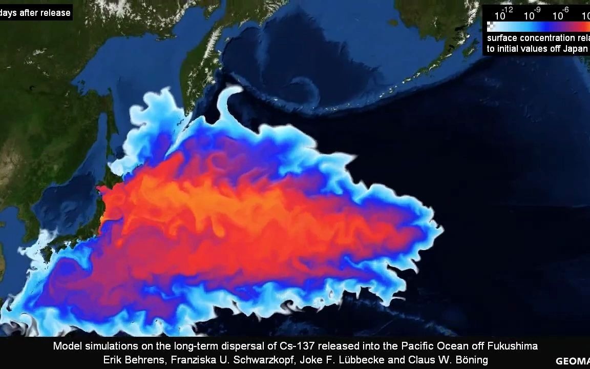 德国海洋研究机构对福岛泄漏出的大量核污染中可溶解放射性元素铯