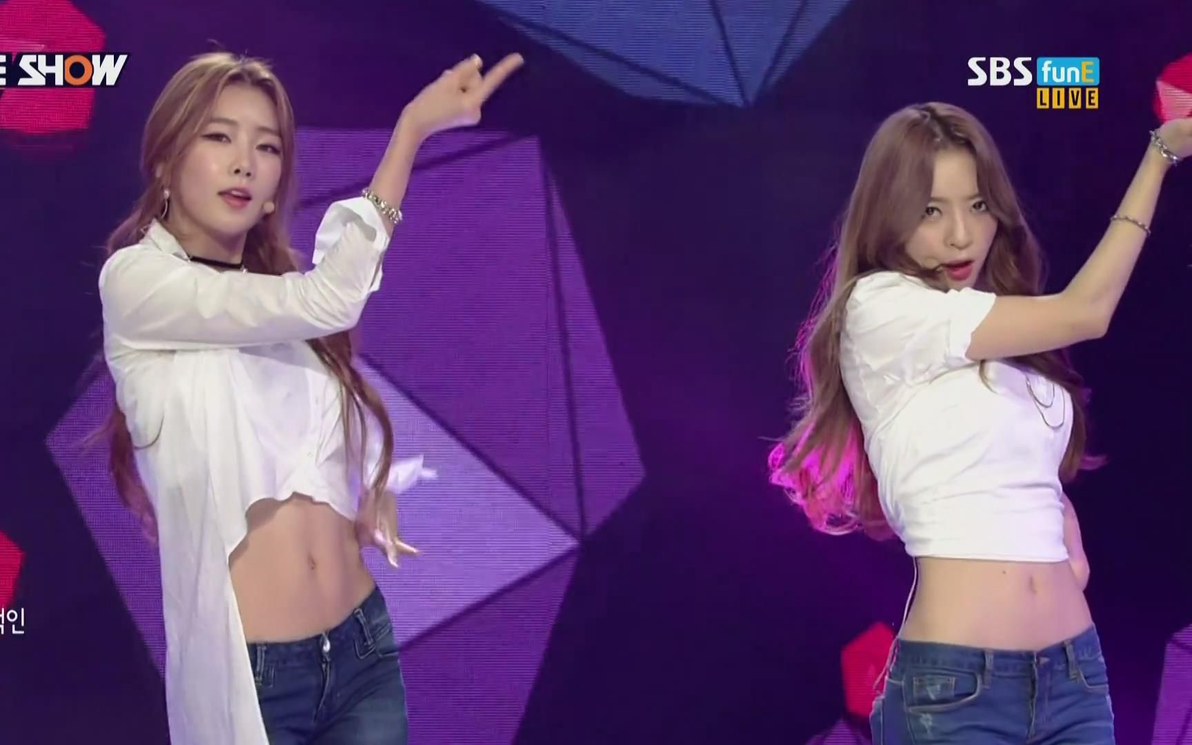 [图]腹肌和小蛮腰 Dal★shabet - Someone like U(如你) 打歌现场 160202 SBS funE The Show