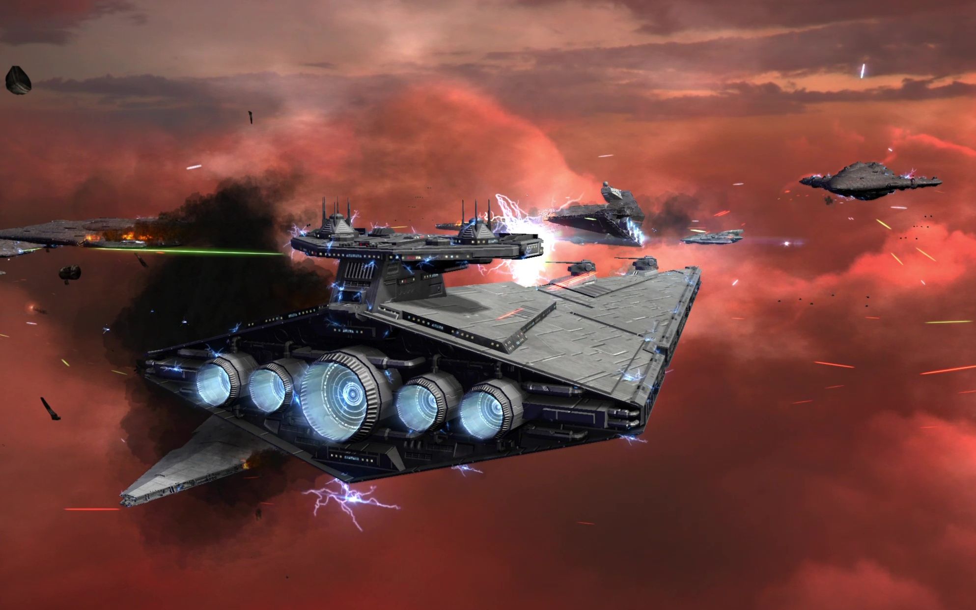 银河帝国与义军同盟的超大型舰队战【星球大战帝国战争】