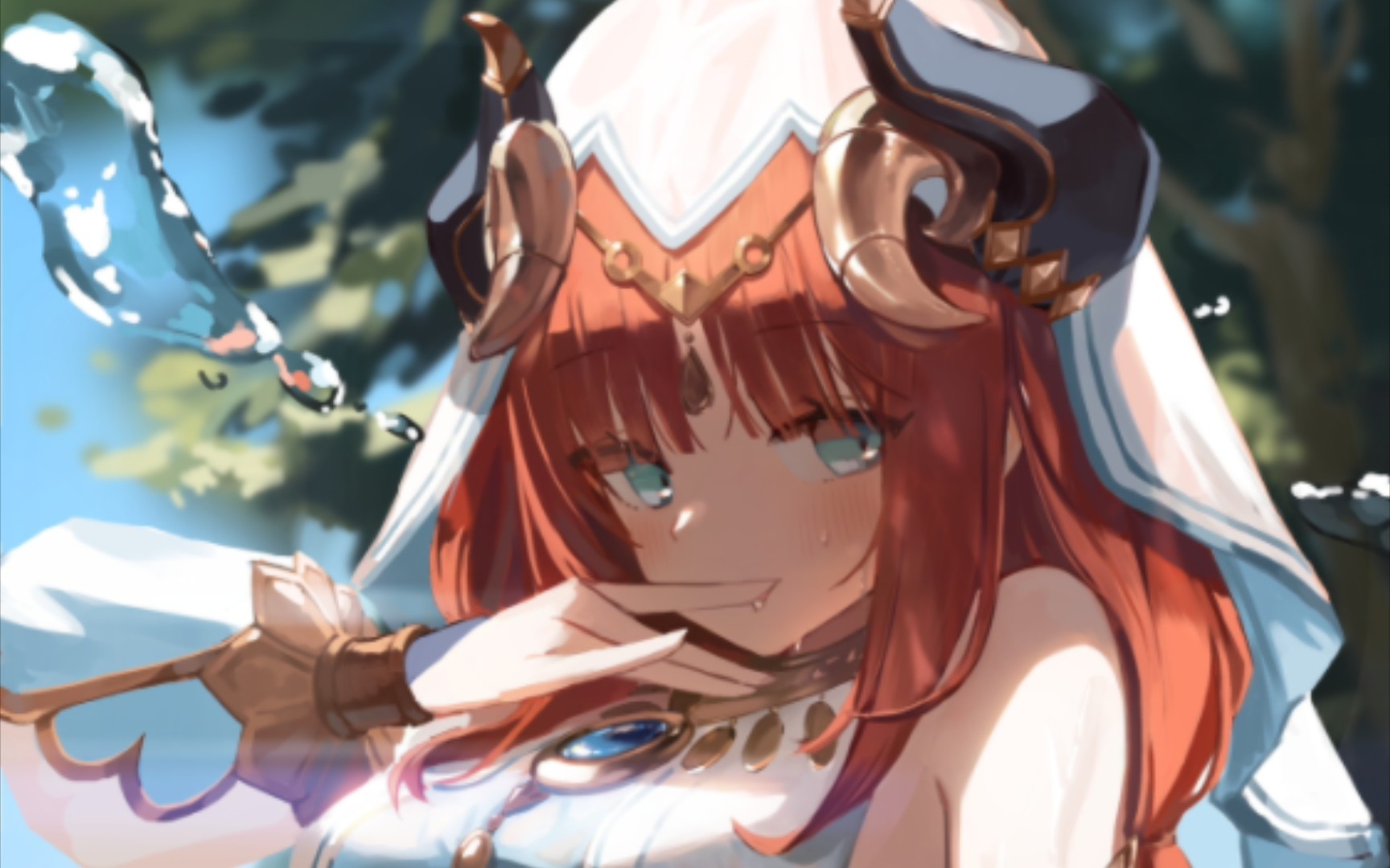 妮露,在神社跳舞