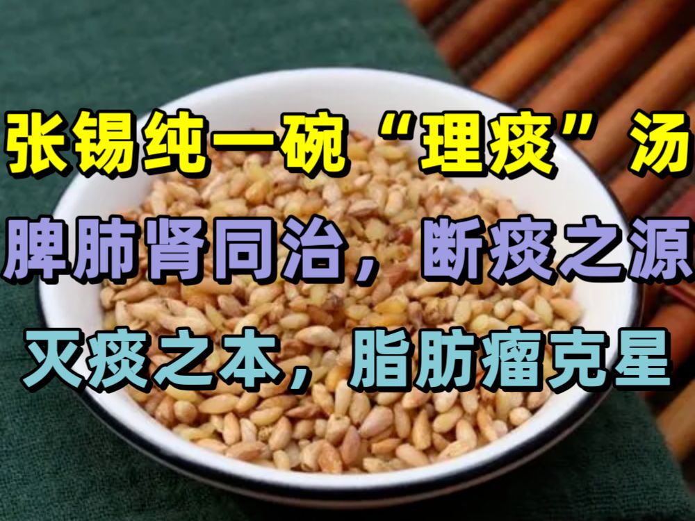 张锡纯一碗“理痰”汤,脾肺肾同治,断痰之源,灭痰之本,脂肪瘤克星哔哩哔哩bilibili