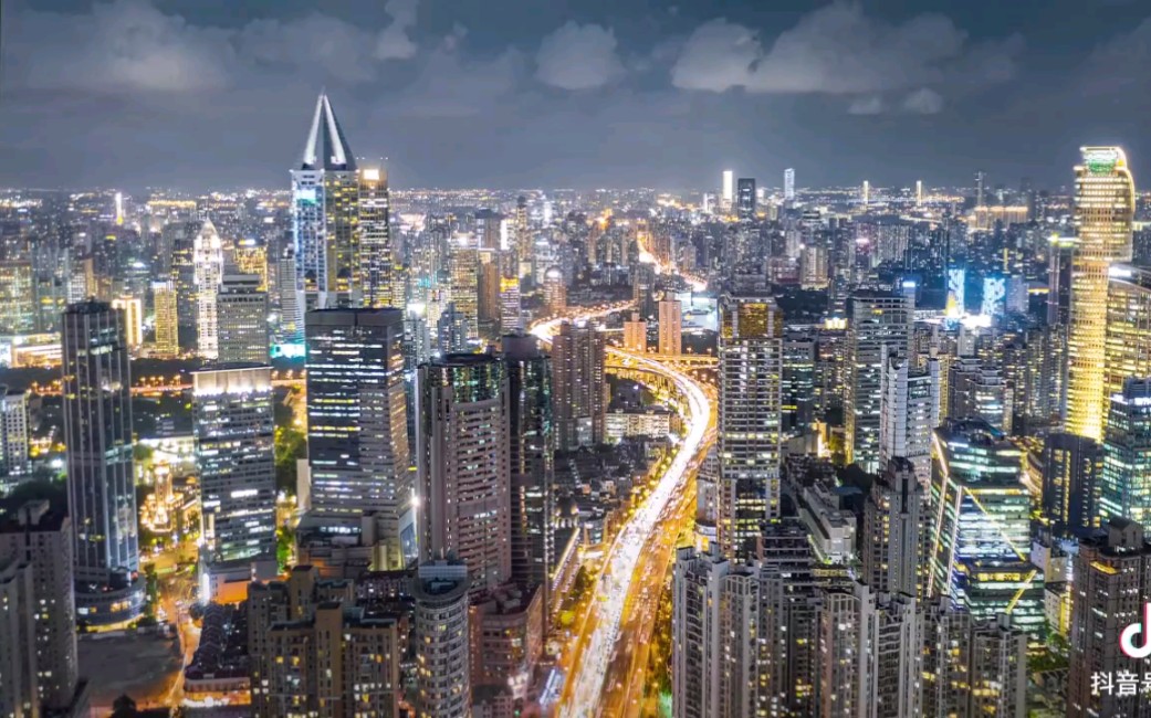 日夜交替的浦西有不有震撼到你,上海航拍