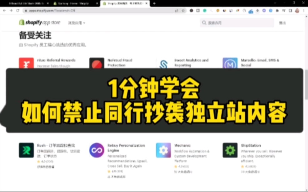 外贸老司机Allan教你1分钟学会如何禁止同行抄袭你的Shopify独立站哔哩哔哩bilibili