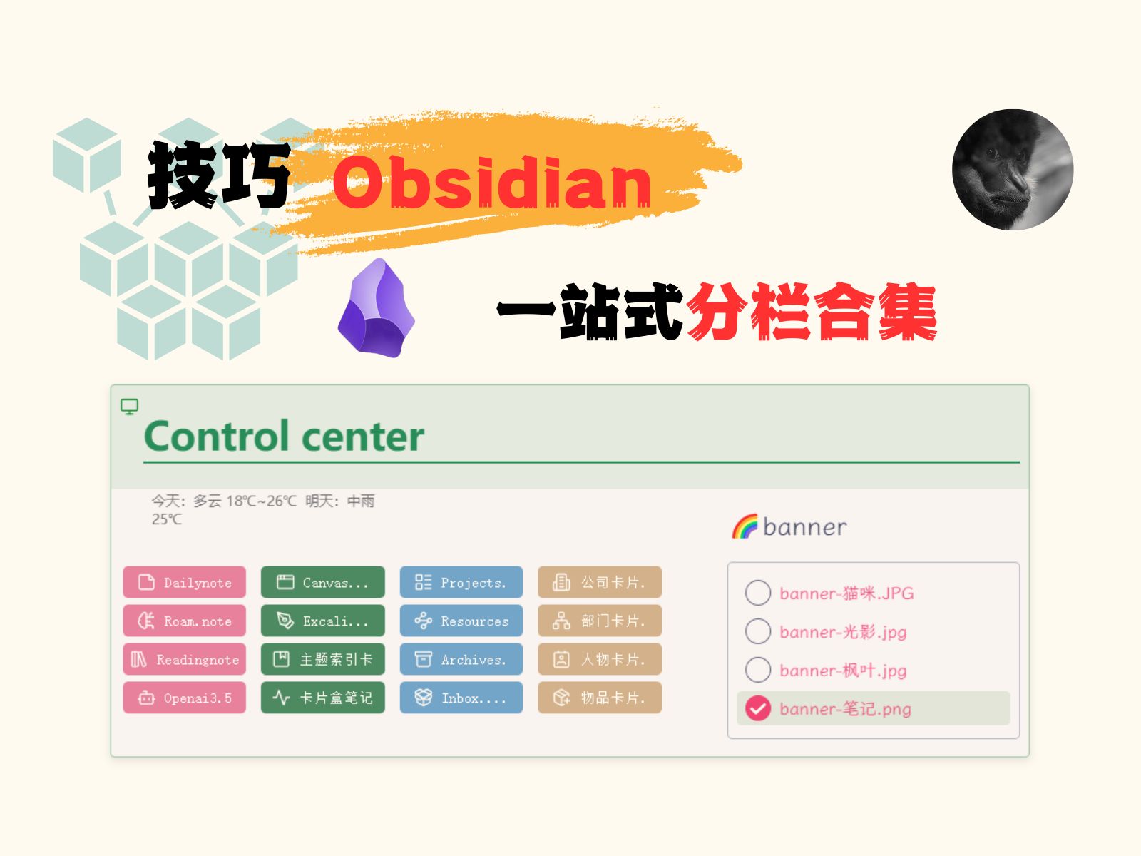 Obsidian一站式分栏方式使用技巧 | 大家千万别错过!哔哩哔哩bilibili