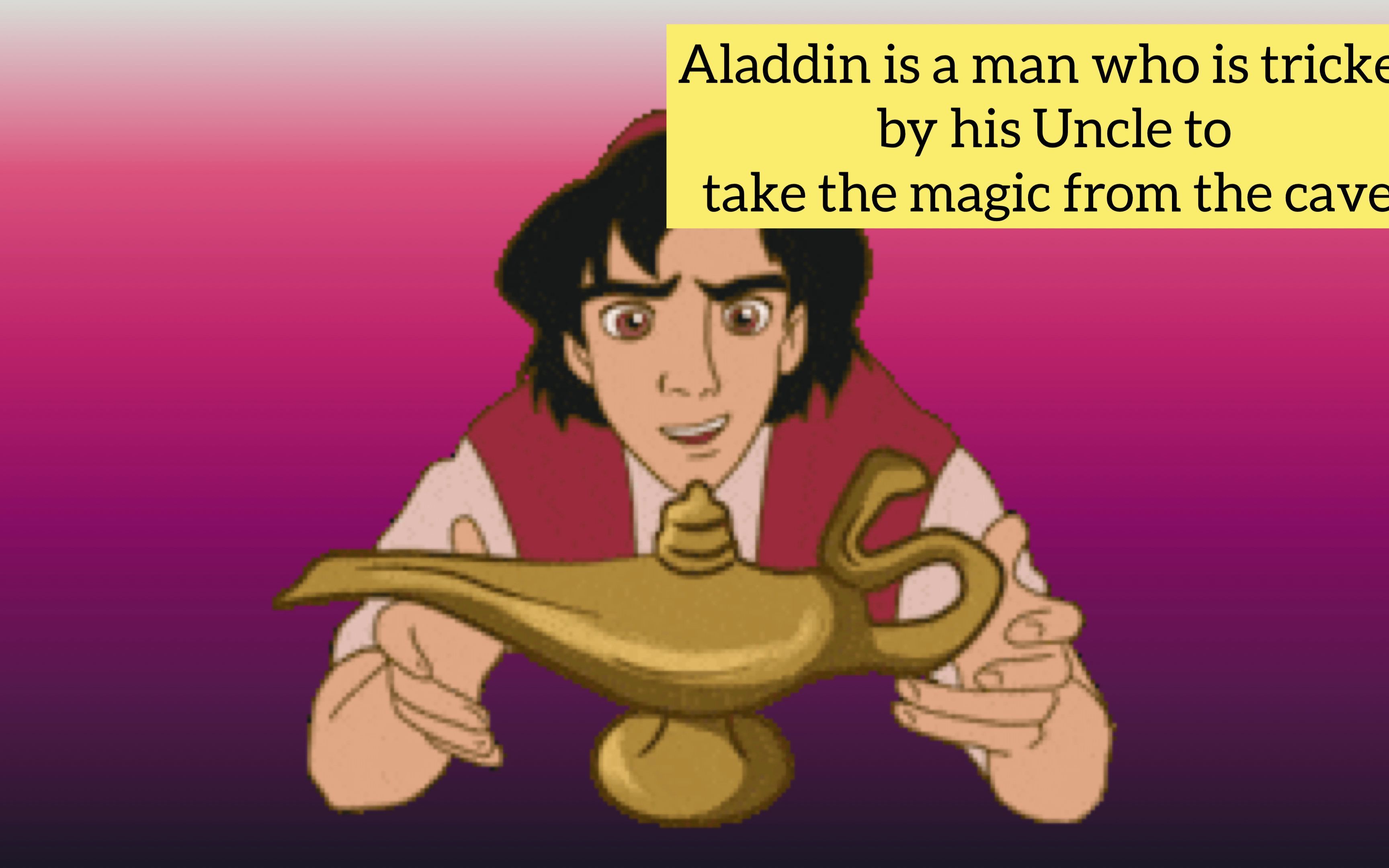 Aladdin 阿拉丁神灯英语阅读题,解析哔哩哔哩bilibili