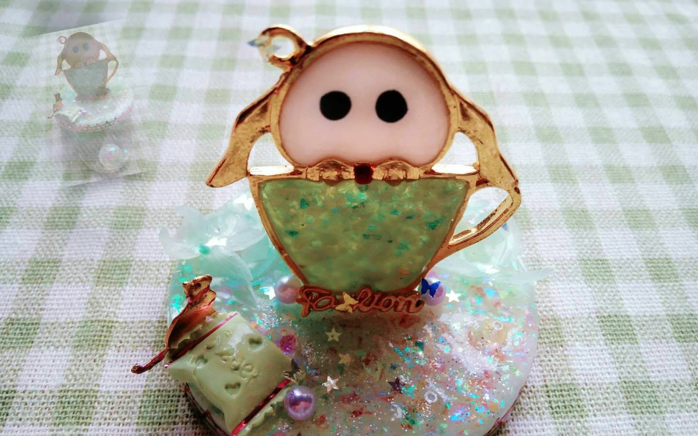 竹影手作滴胶茶杯兔桌摆制作过程