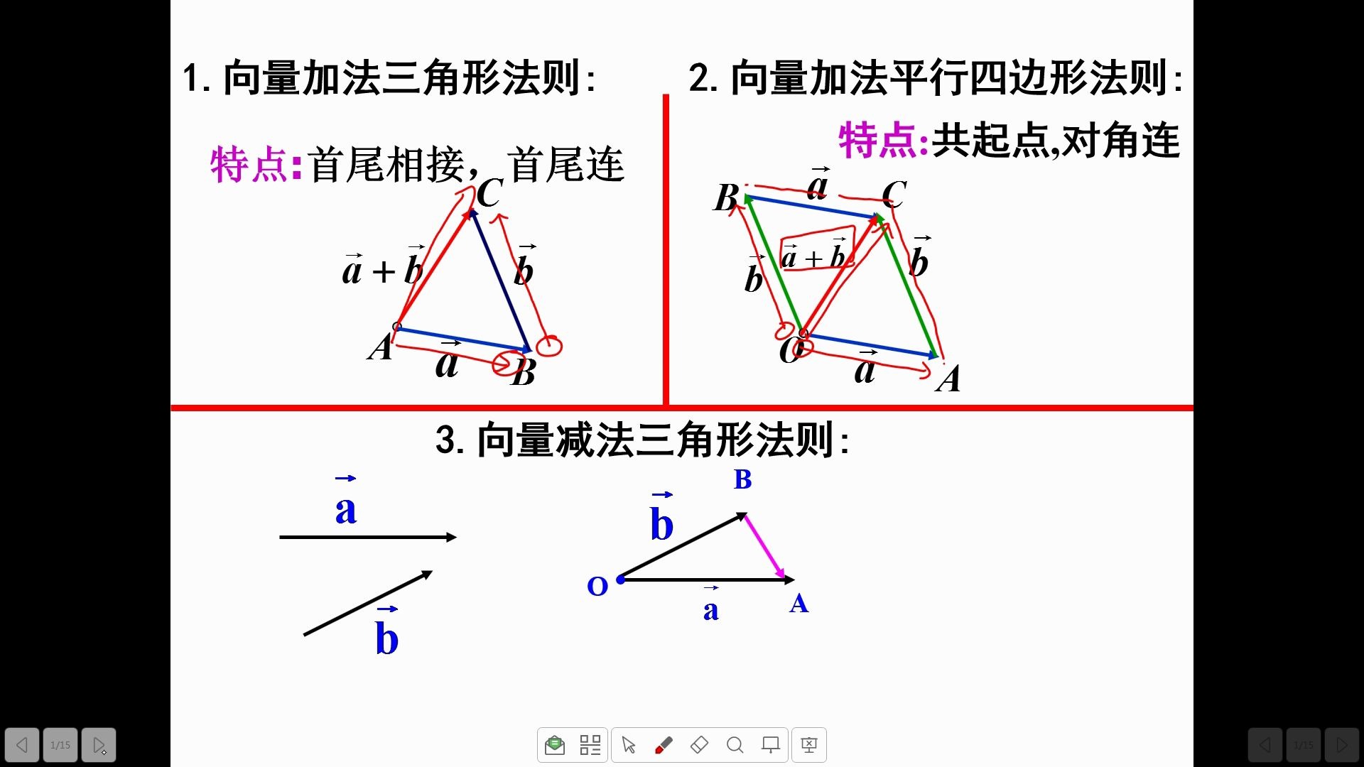 [图]高一数学2.2.3向量数乘运算及其几何意义