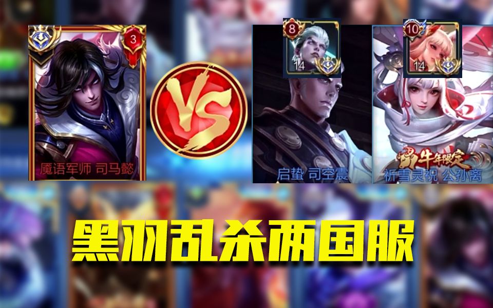 国服司马懿黑羽各种大闪进厂秒人对面两国服也要被乱杀