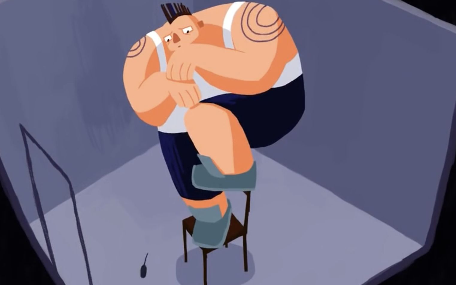 这么个彪形大汉在家居然还怕地上的老鼠,都是恐惧惹的祸啦