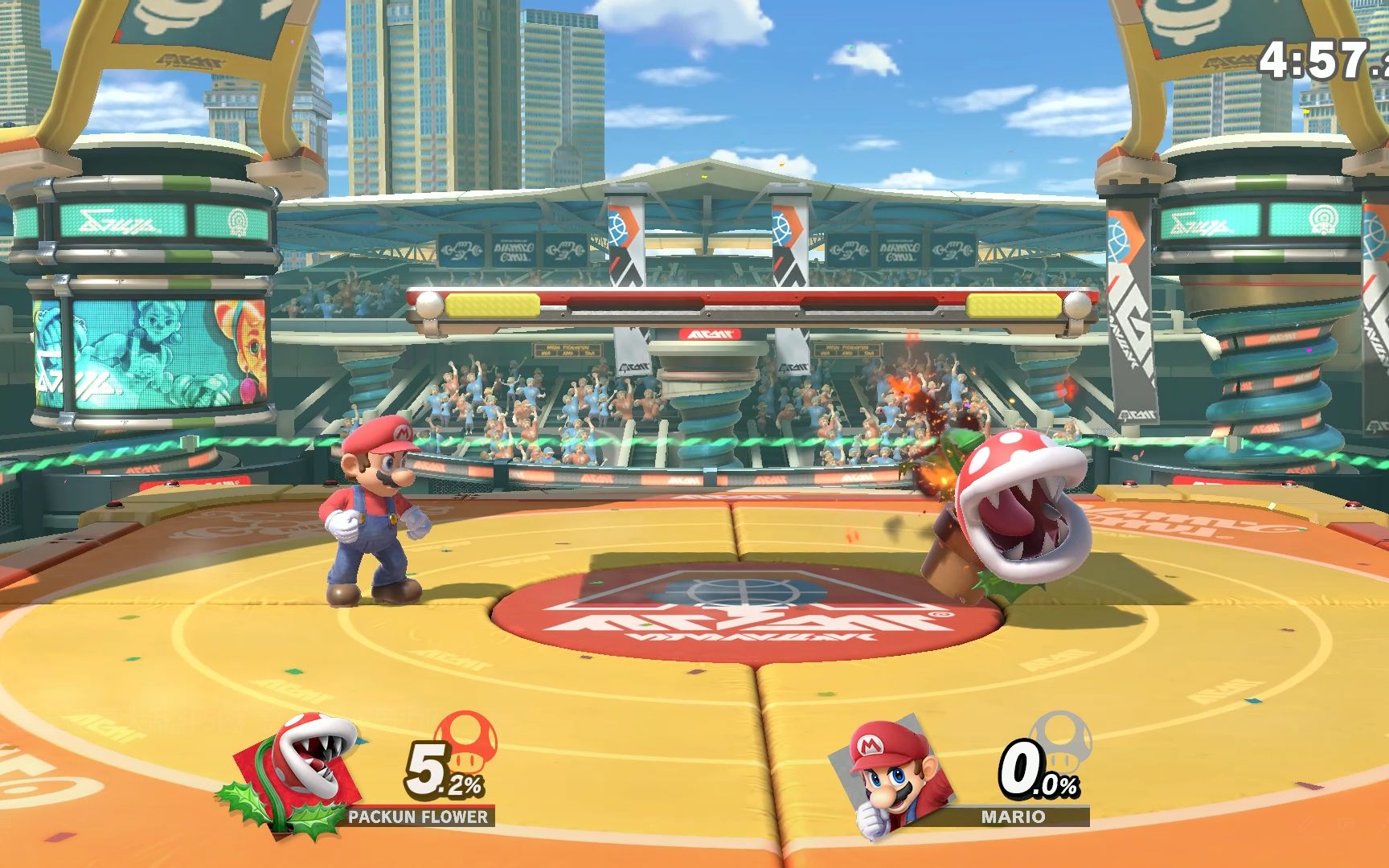 《任天堂全明星大乱斗sp》食人花vs马力欧_哔哩哔哩 (゜-゜)つロ 干杯