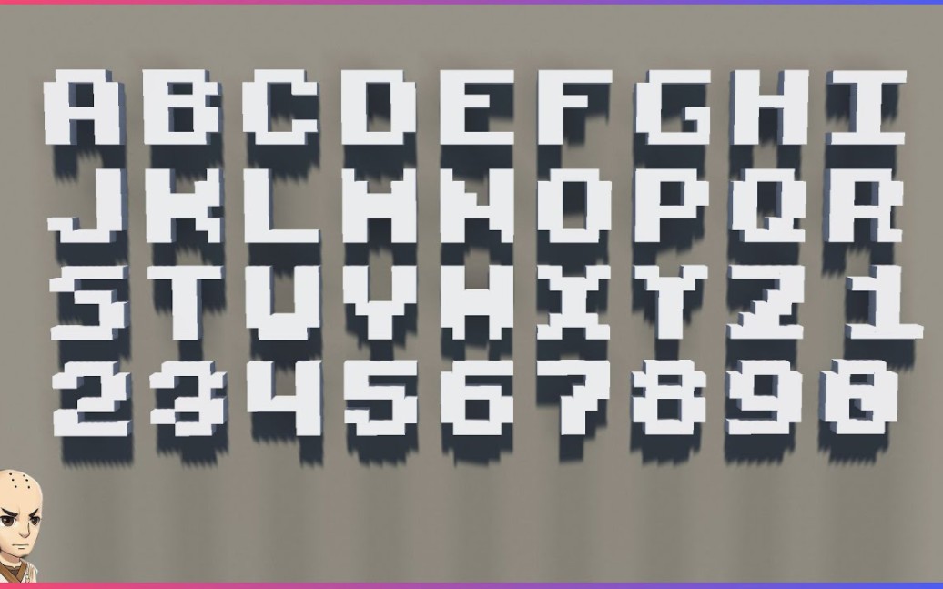 【Minecraft】我的世界如何制作字母! - 哔哩哔哩