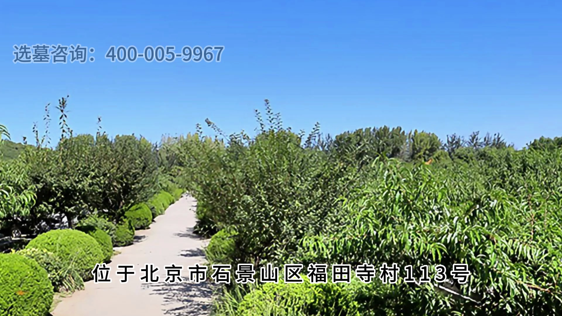 位于北京五环的福田公墓