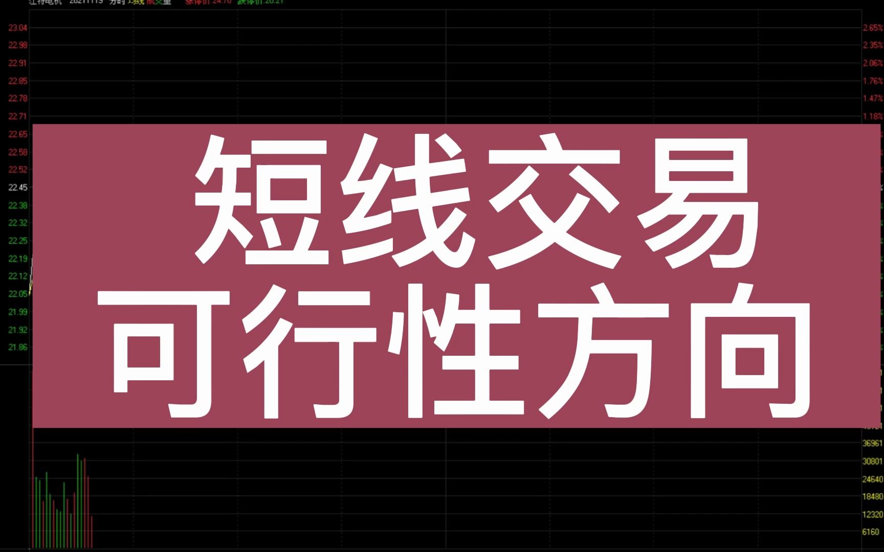 [图]短线交易的一个可行学习方向