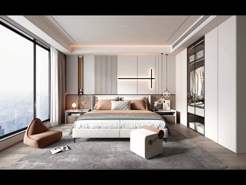 今日分享[庆祝]卧室效果展示风格:现代风3dmax效果图班即将开课,全新