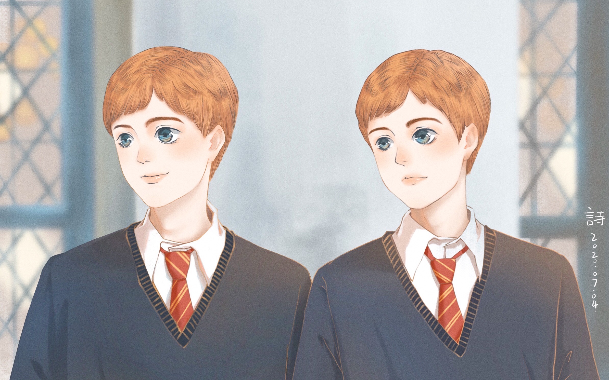 procreate韦斯莱双子今天的笔是雏菊甜奶油和阳光味的