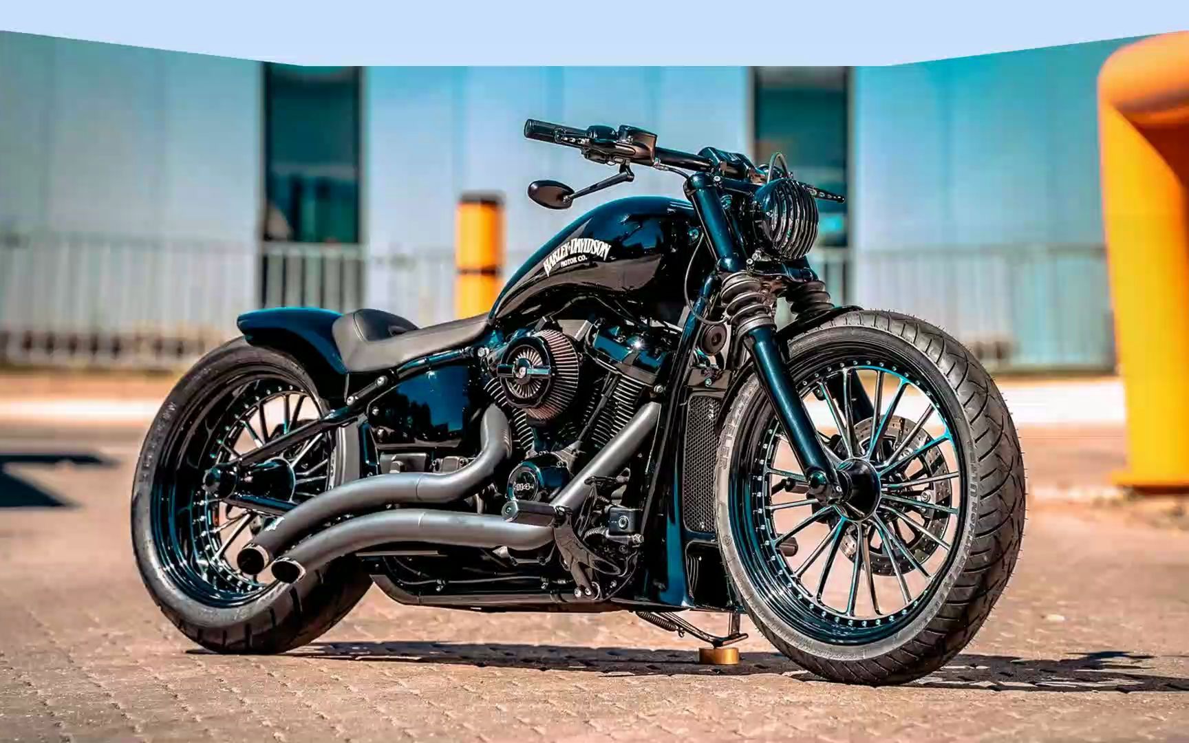 哈雷戴维森street bob定制伦敦街头a&t设计