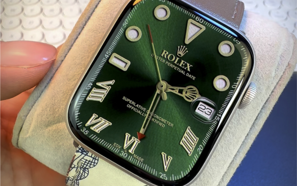 太阳纹金属拉丝苹果iwatch表盘表盘