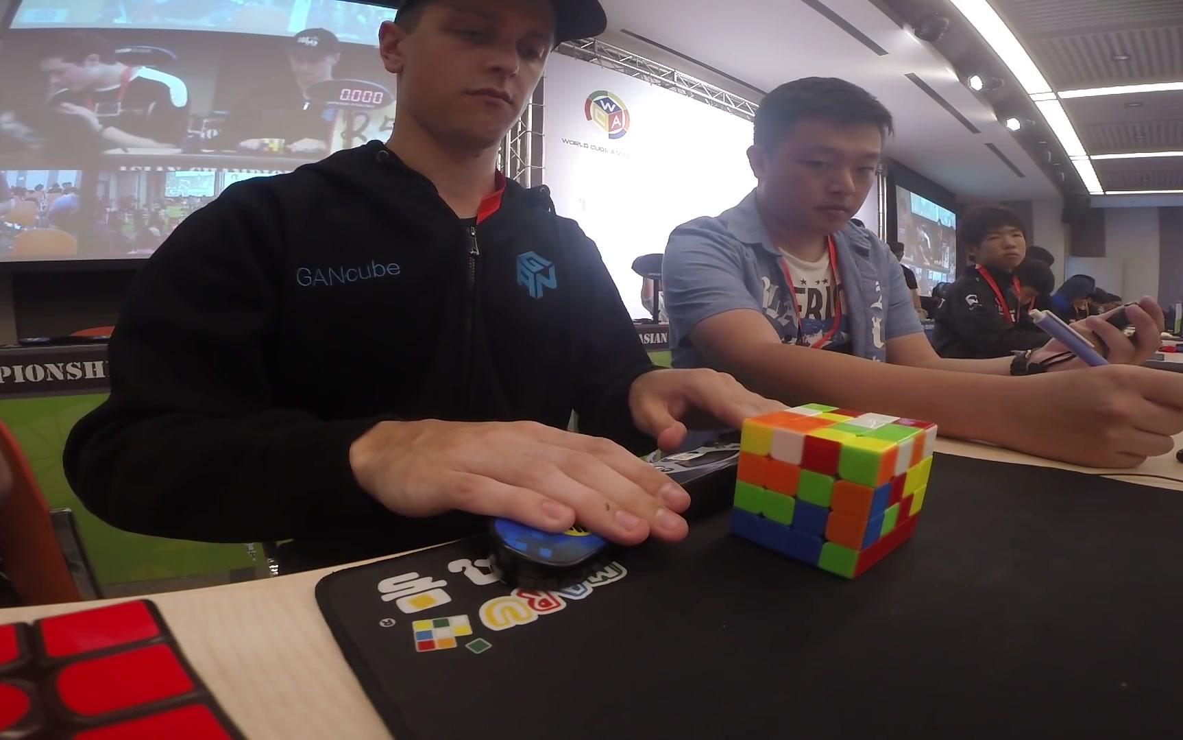 菲神亚锦赛四阶单次20秒31,使用魔方无缺mini m