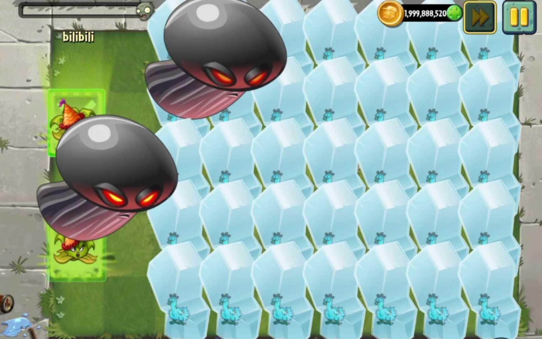 各种植物大招 vs 满屏冰块【pvz2】