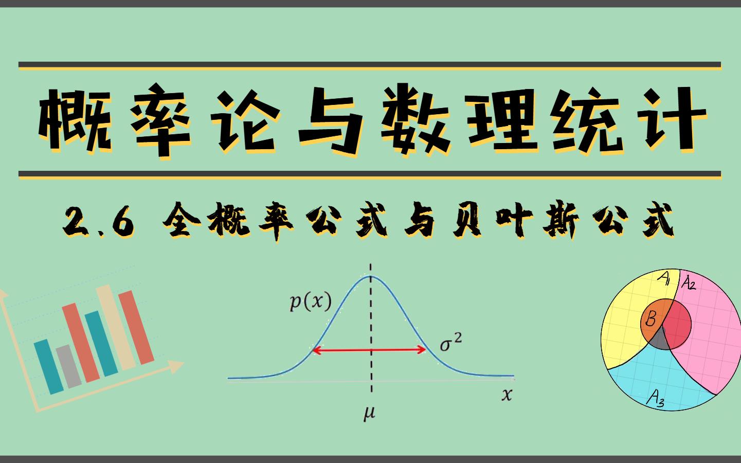 [图]概率论与数理统计 | 2.6 全概率公式和贝叶斯公式