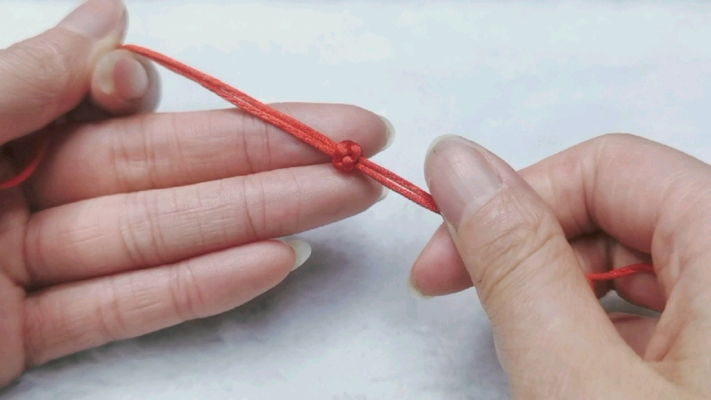 红绳结扣编法收尾图片