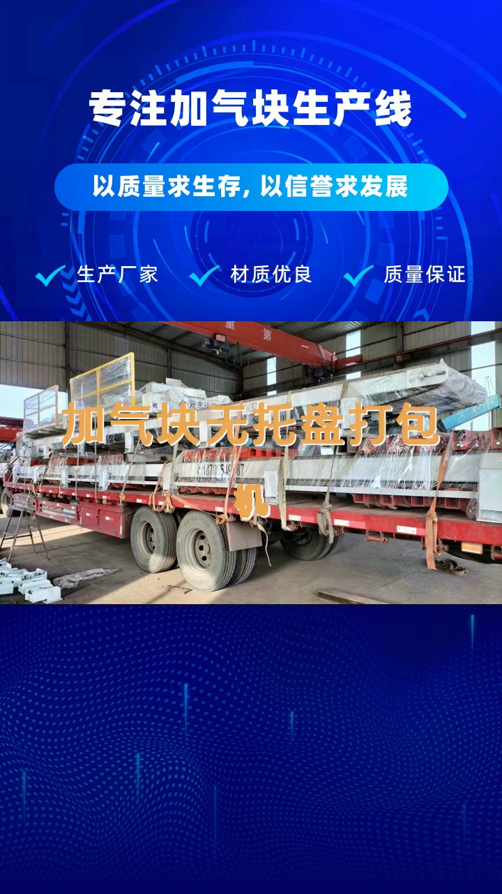 加气砖生产线厂家 加气砖生产线价格 #加气块无托盘打包机 #湖南加气