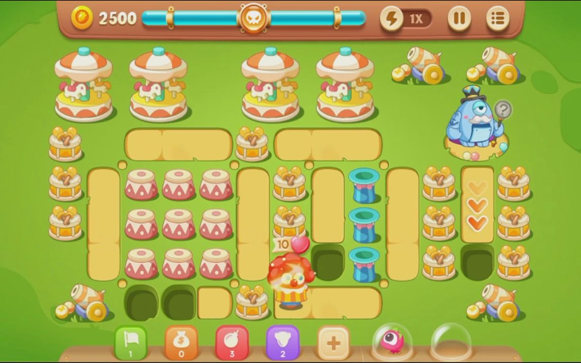 保卫萝卜3攻略游乐场50告别道具复活和暂停萌新也能轻松过关