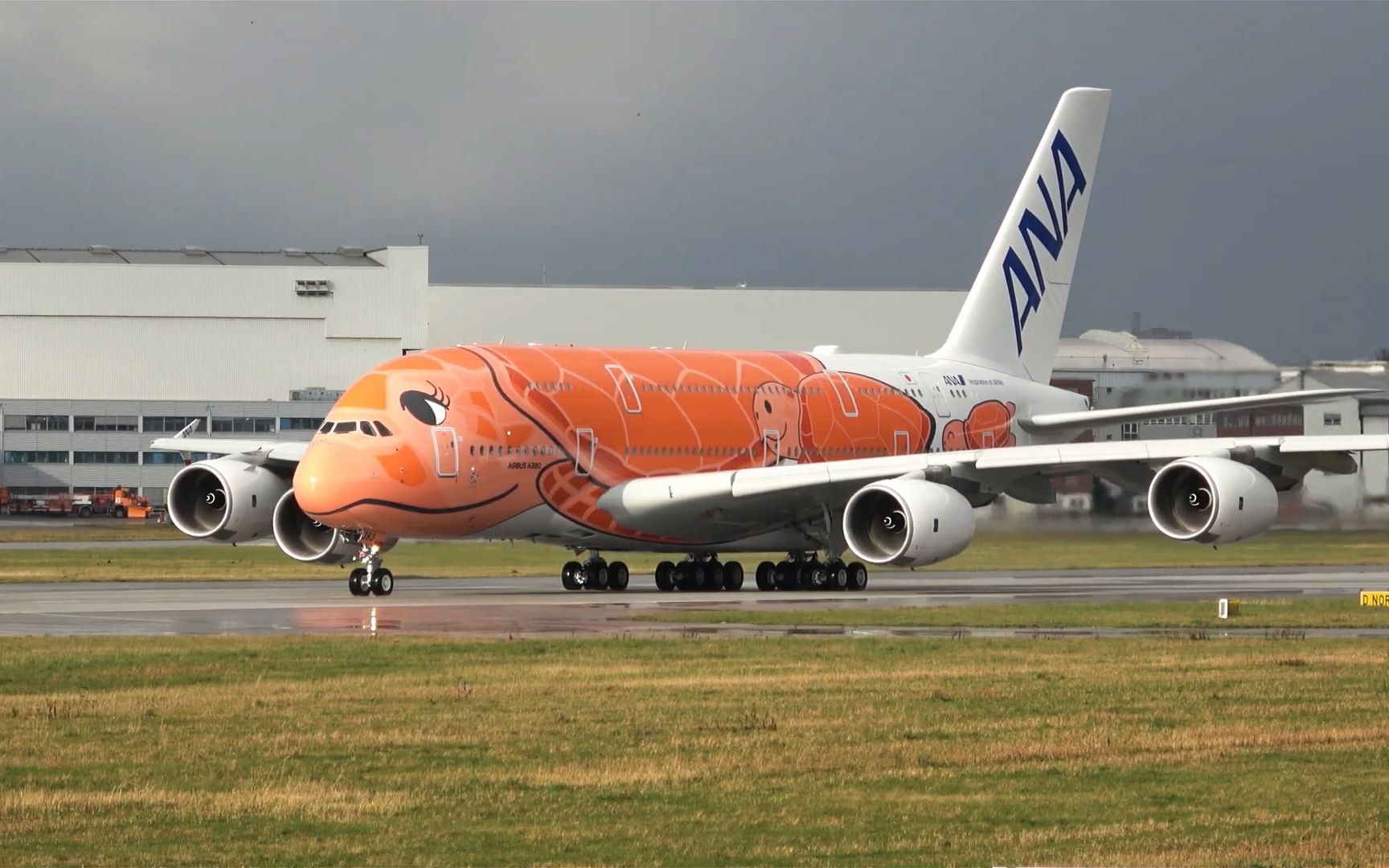 全日空最后一架a380客机于空客汉堡工厂进行中断起飞测试