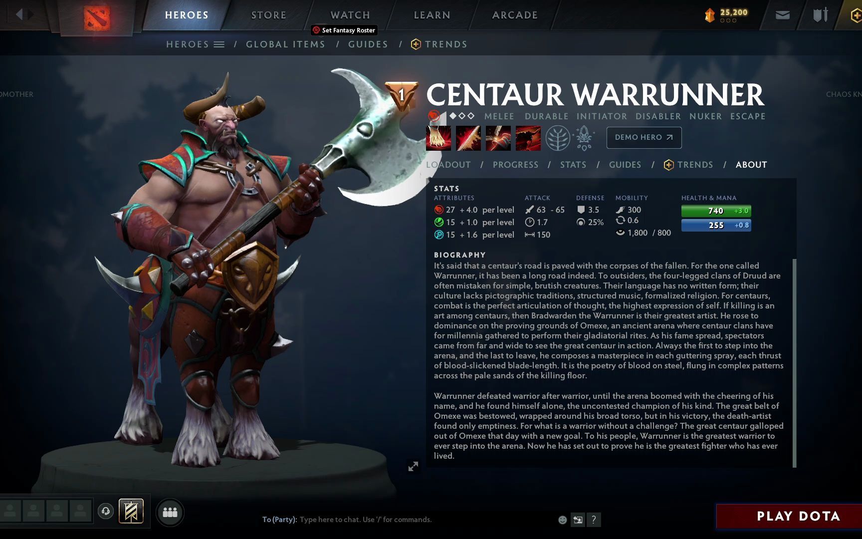 dota2英雄半人马酋长英文介绍