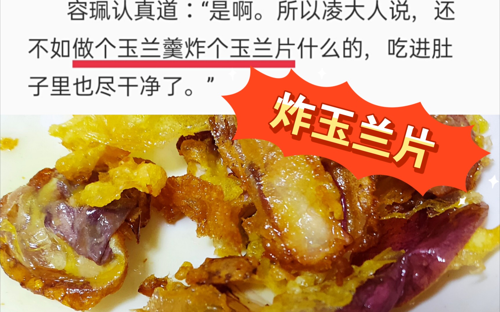 凌大人,我炸了玉兰片