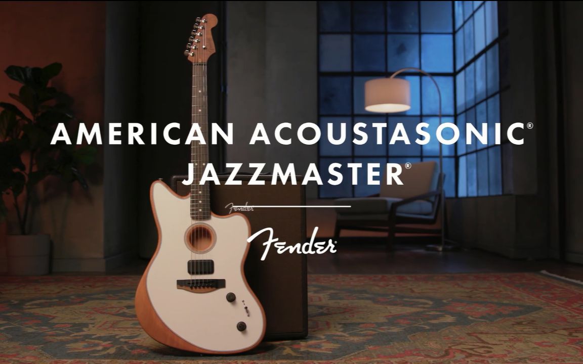 【发时达乐器】fender美产acoustasonic电木两用系列jazzmaster 演示