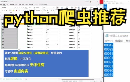 【python爬虫】Excel中自定义格式所产生的0开头的数字怎么保存成0开头的文本哔哩哔哩bilibili