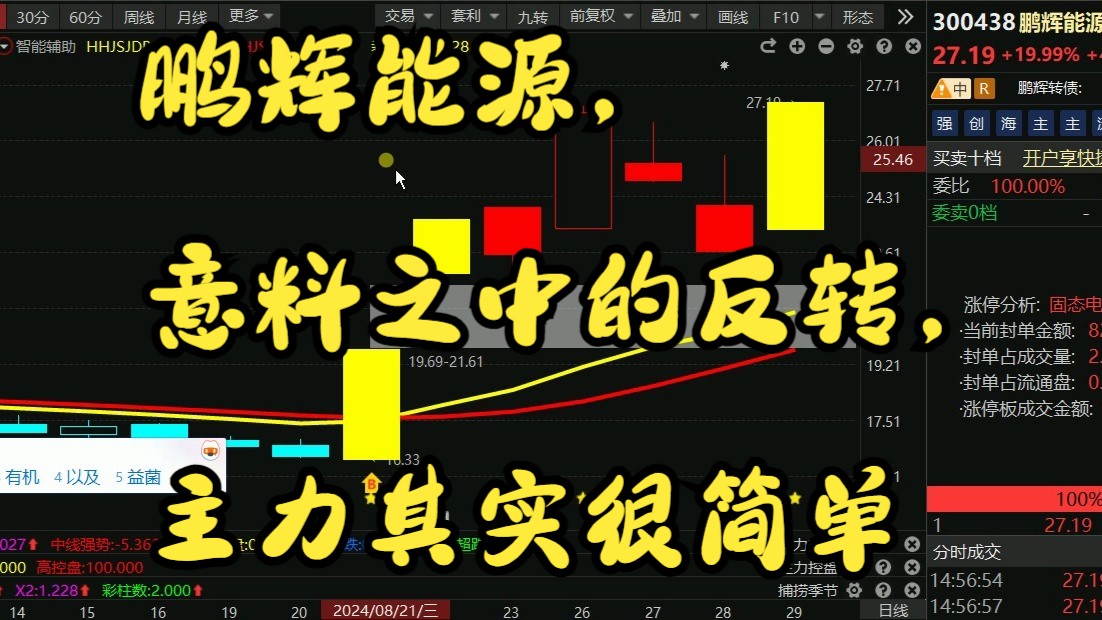 鹏辉能源,意料之中的反转,主力其实很简单哔哩哔哩bilibili